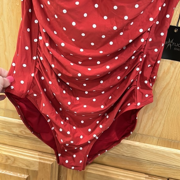 NWT! Niptuck Retro Polka Dot One Piece Swim - Picture 4 of 11